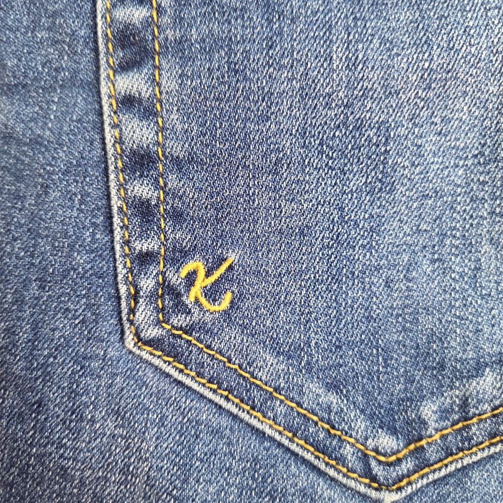 Kut from the Kloth Jeans Catherine Boyfriend Womens Sz 10 Raw Hem Blue - Picture 8 of 13